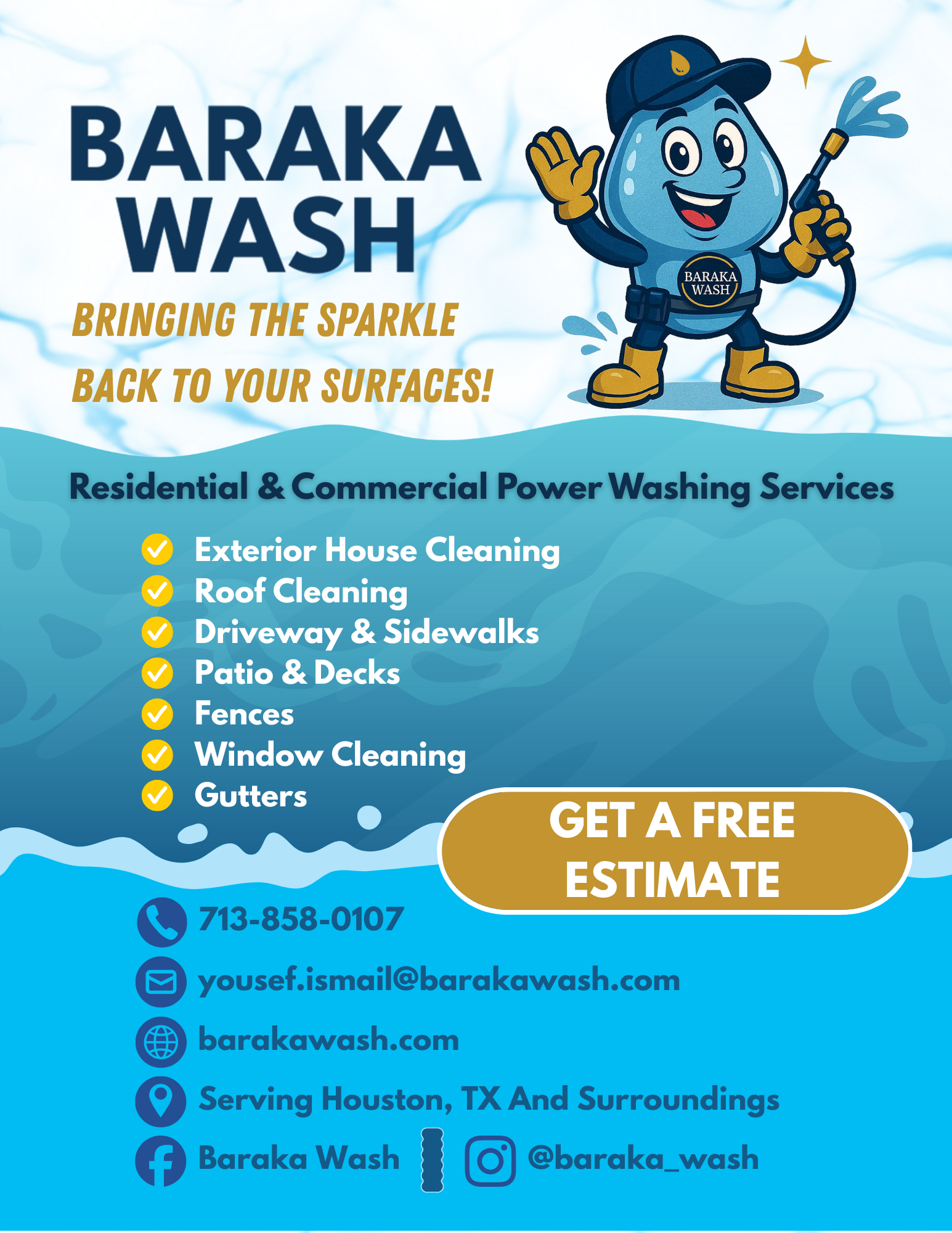 Baraka Wash service flyer