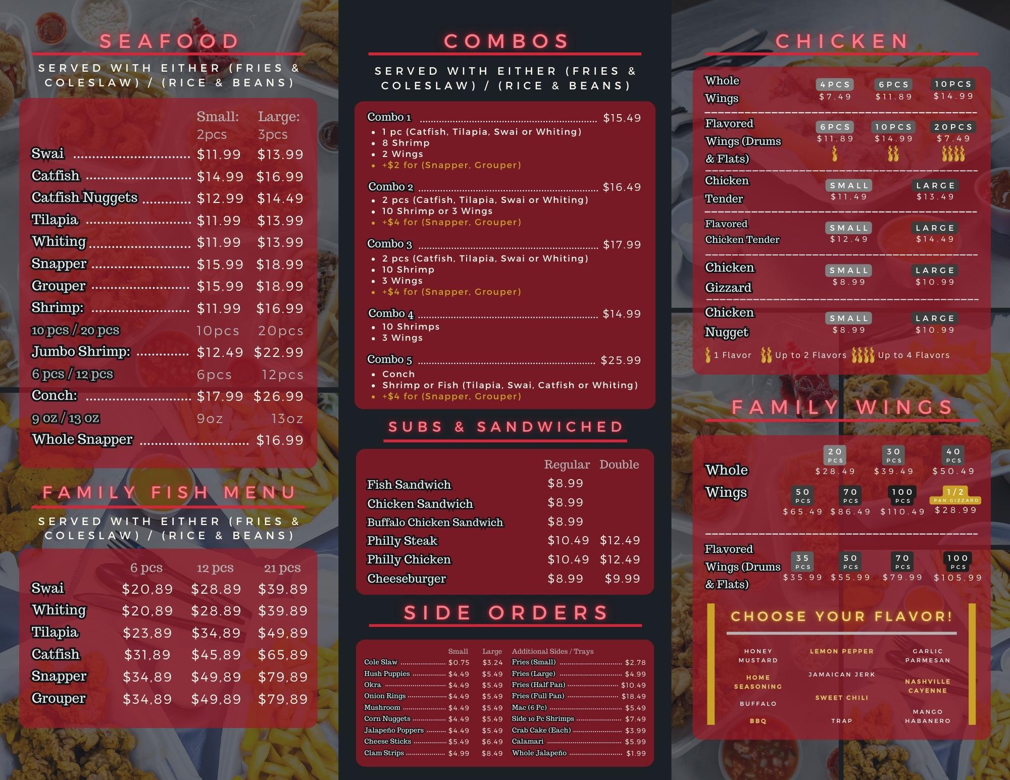 New menu layout 1